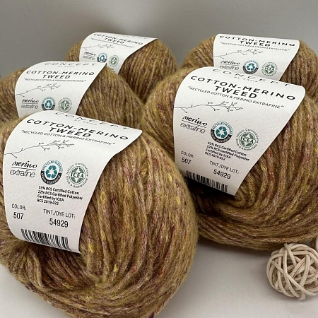 Пряжа Cotton Merino tweed 507
