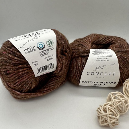 Пряжа Cotton Merino tweed 505