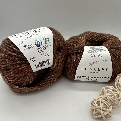 Пряжа Cotton Merino tweed 505