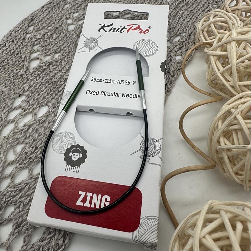Спицы для вязания Спицы круговые Zing 22.5 cm №3.0mm