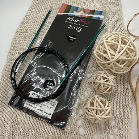 Спицы для вязания круговые Zing 100 cm №3,25