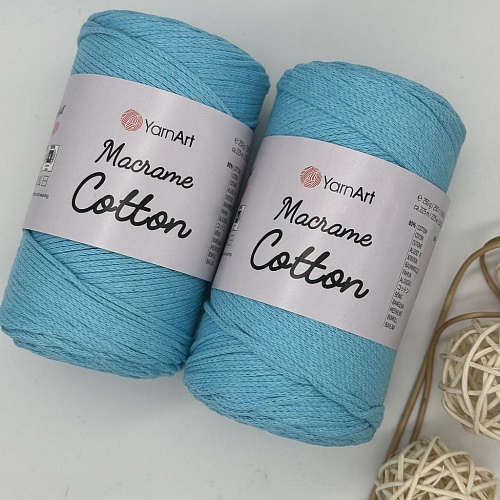 Пряжа Macrame cotton 763 бирюза