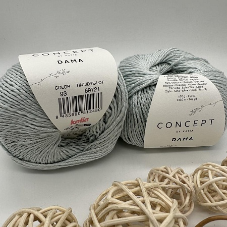 Пряжа Concept Dama (хлопок, шелк,вискоза) 93 св. голубой