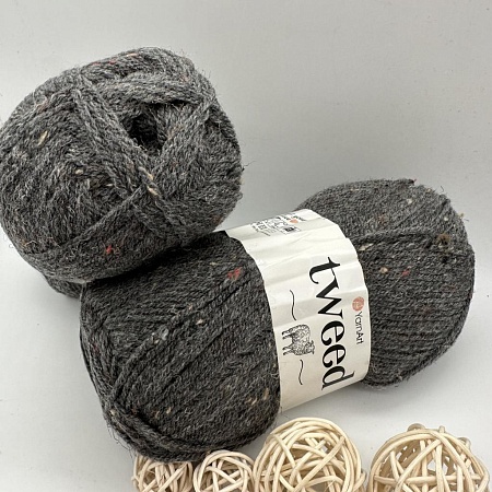 Пряжа Tweed 225 т. серый