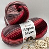 Пряжа Angora Active 841 бордово - розово - серый