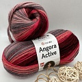 Пряжа Angora Active 841 бордово - розово - серый