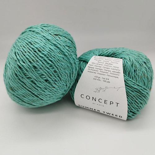 Пряжа Summer Tweed 66 пастельный бирюзовый