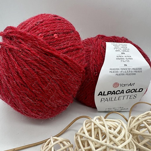 Пряжа Alpaca Gold Paillettes 9307