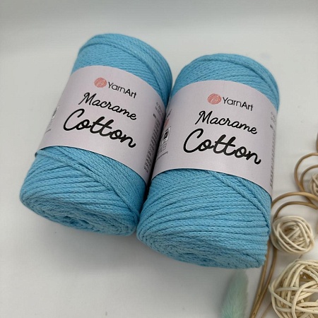 Пряжа Macrame cotton 763 бирюза