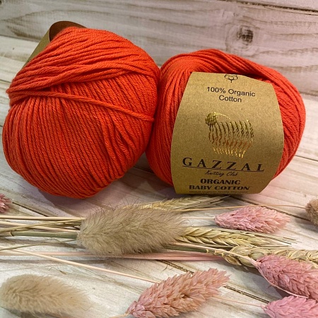 Пряжа Baby Cotton Organic 432 красный мак