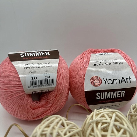 Пряжа YarnArt Summer 10 клубничный зефир