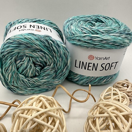Пряжа Linen Soft лен, вискоза, хлопок 7408