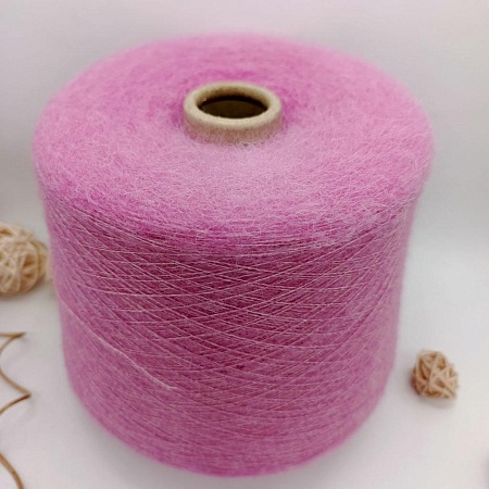 Пряжа в бобинах KID MOHAIR цвет "нежная фуксия"