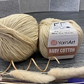 Пряжа YA Baby Cotton 404 светлый беж
