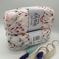 Пряжа Yarn Art Baby color (бэби) 204 бл розовый с цветной точкой