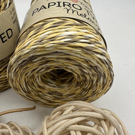 Пряжа Пряжа для вязания рафия крученая Papiro Twisted melange 2313