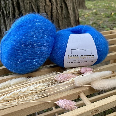 Пряжа SILK MOHAIR LUX 9376 (ярко голубой)
