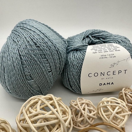 Пряжа Concept Dama (хлопок, шелк,вискоза) 88 серо - голубой