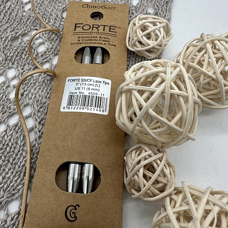 Спицы для вязания Спицы съёмные Forte (карбон) 13 см 8,0 мм,