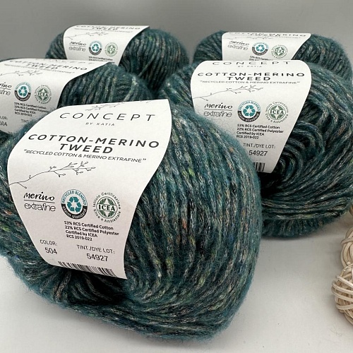 Пряжа Cotton Merino tweed 504