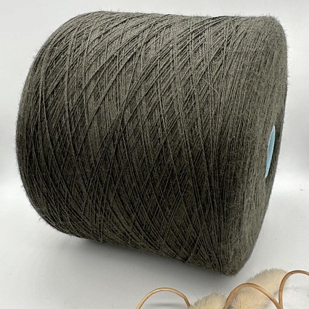 Пряжа в бобинах Zegna Baruffa Cashwool 027734 хаки. Цена за 10гр