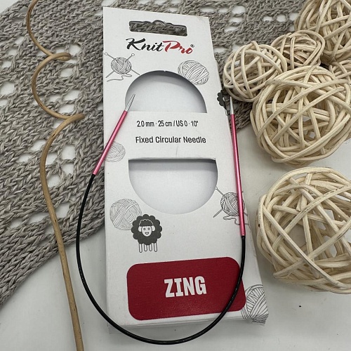 Спицы для вязания Спицы круговые Zing 25 cm №2.0mm
