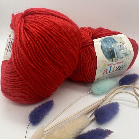 Пряжа Baby Wool 56 красный
