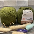 Пряжа YA Baby Cotton 443 сочный мох