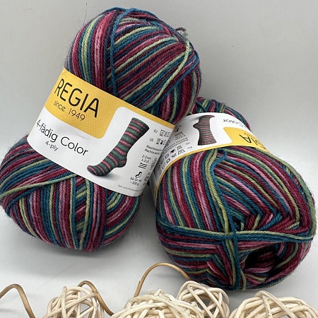 Пряжа Regia 4-fadig Color 07707 лыжный костюм