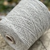 Пряжа в бобинах Silver серый меланж, пайетки