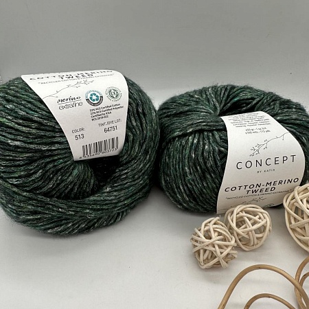 Пряжа Cotton Merino tweed 513