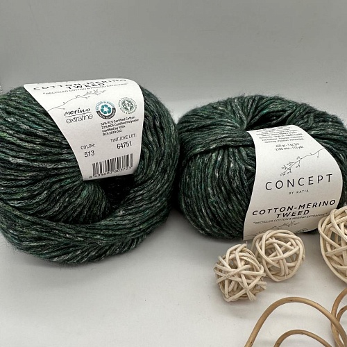 Пряжа Cotton Merino tweed 513