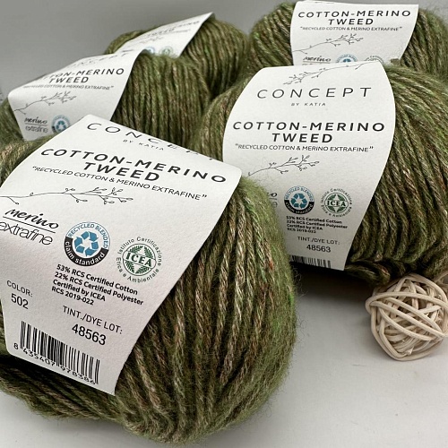 Пряжа Cotton Merino tweed 502