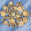 Аксессуары для одежды и обуви Бирки «Hand made», ладошки размер 25мм(средние). Цена за 1 шт