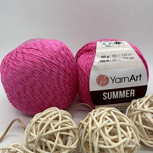 Пряжа YarnArt Summer 45 малиновый неон